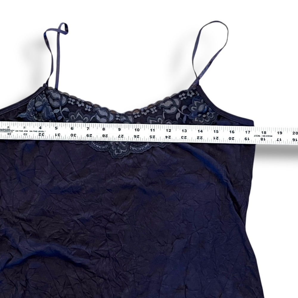 Cami Tank L Gray/Blue Lace Top Bottom ASO Elena Gilbert Fairy Goth New Y2k vtg - Picture 5 of 8